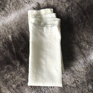 6 Vintage Linen Luncheon Napkins with embroidery